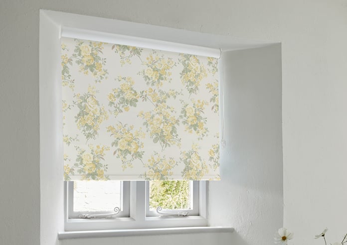 Shabby Chic by Rachel Ashwell Rose Chintz (Blackout), Yellow - Twist&Fit Roller Blind - Image 5